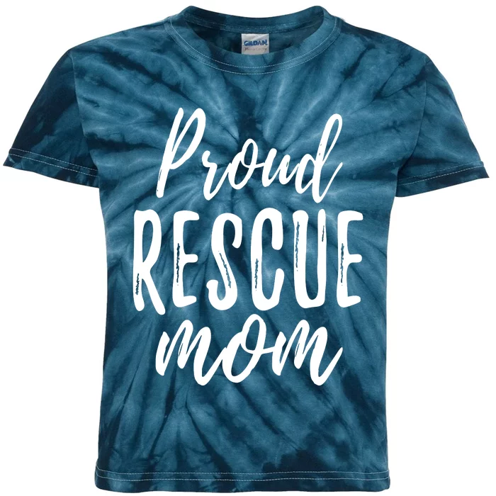 RESCUE MOM Animal Lovers Tee Shelter Dog Cat Love Kids Tie-Dye T-Shirt