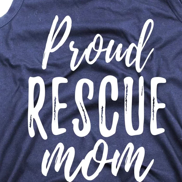 RESCUE MOM Animal Lovers Tee Shelter Dog Cat Love Tank Top