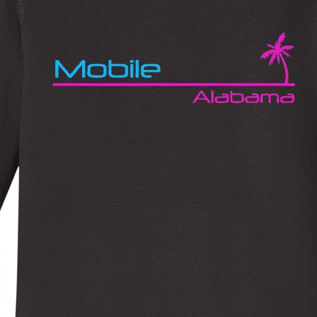 Retro Mobile Alabama Baby Long Sleeve Bodysuit