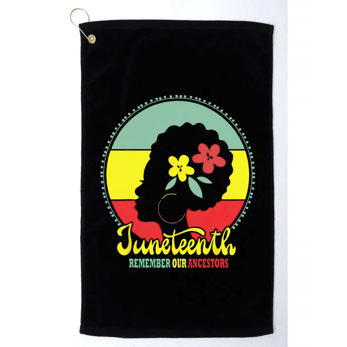 Remembering My Ancestors Juneteenth Celebrate Black Platinum Collection Golf Towel