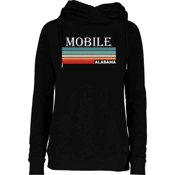 Retro Mobile Alabama Al Souvenir Gift Womens Funnel Neck Pullover Hood