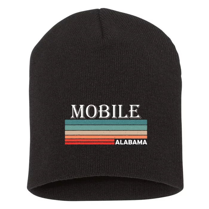 Retro Mobile Alabama Al Souvenir Gift Short Acrylic Beanie