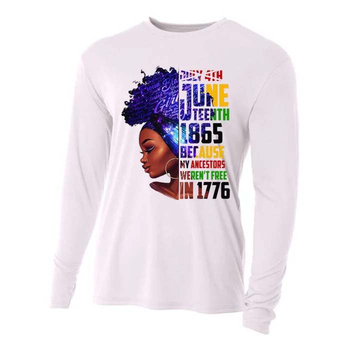 Remembering My Ancestors Juneteenth Black Freedom 1865 Gift Cooling Performance Long Sleeve Crew