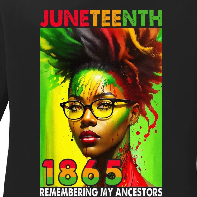 Remembering My Ancestors Juneteenth Black Wo Ladies Long Sleeve Shirt