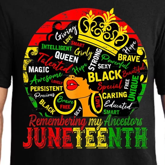 Remembering My Ancestors Juneteenth Celebrate Black Women Pajama Set