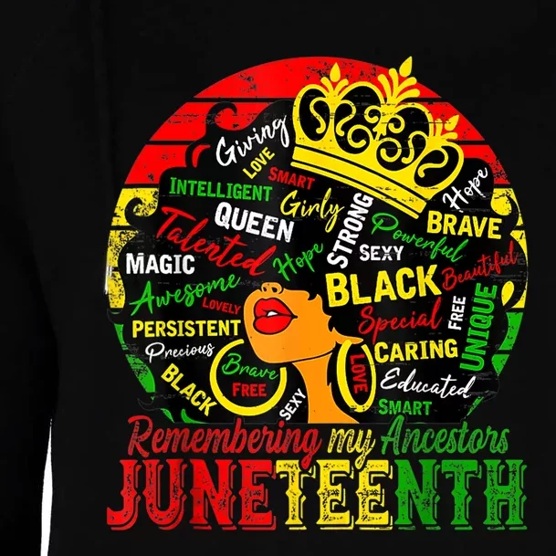 Remembering My Ancestors Juneteenth Celebrate Black Womens Funnel Neck Pullover Hood