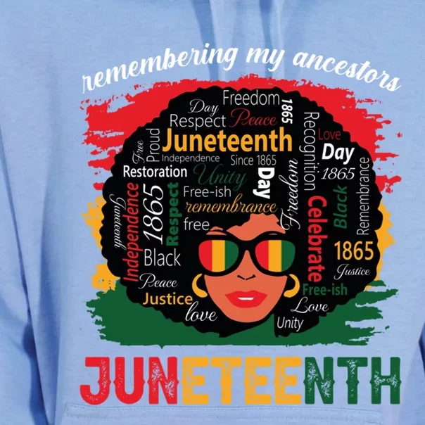 Remembering My Ancestors 1865 Junenth Black Cool Gift Unisex Surf Hoodie