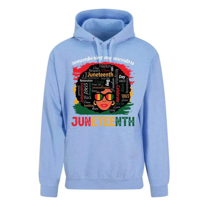 Remembering My Ancestors 1865 Junenth Black Cool Gift Unisex Surf Hoodie