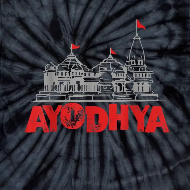 Ram Mandir Ayodhya Tie-Dye T-Shirt