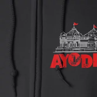 Ram Mandir Ayodhya Full Zip Hoodie