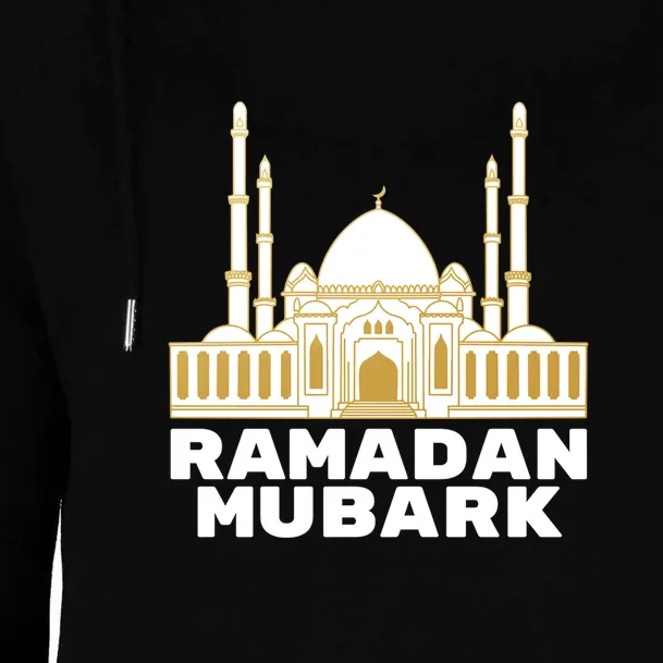 Ramadan Mubarak Arabic Muslims Gift Womens Funnel Neck Pullover Hood