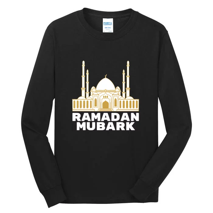 Ramadan Mubarak Arabic Muslims Gift Tall Long Sleeve T-Shirt