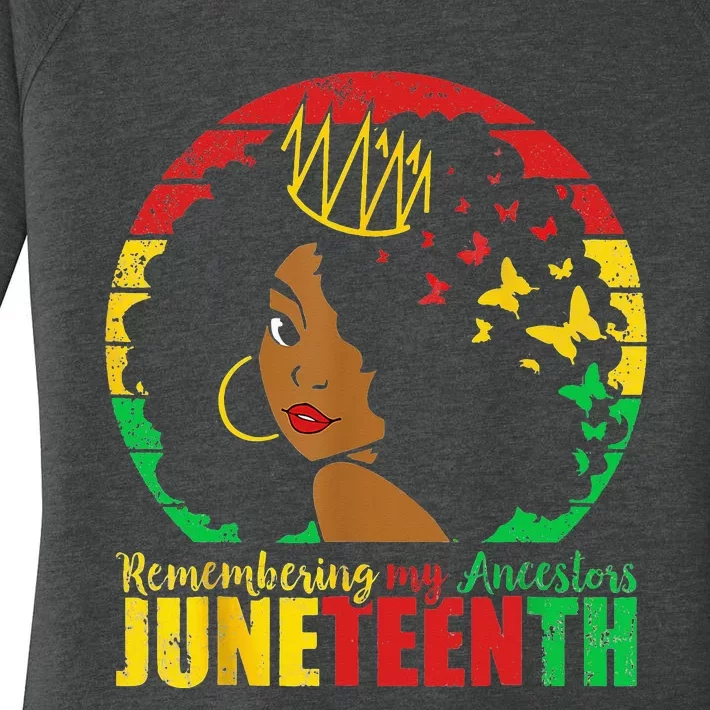 Remembering My Ancestors Juneteenth Black Freedom 1865 Women's Perfect Tri Tunic Long Sleeve Shirt