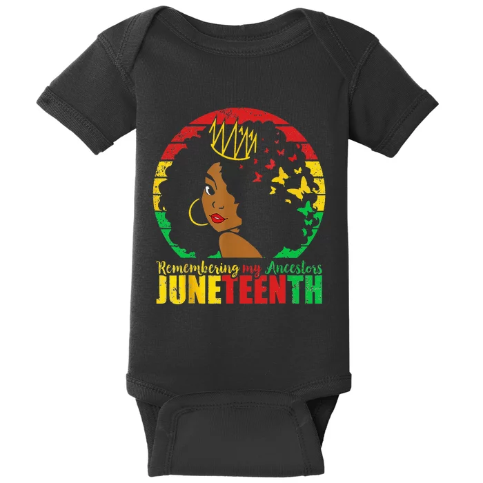 Remembering My Ancestors Juneteenth Black Freedom 1865 Baby Bodysuit