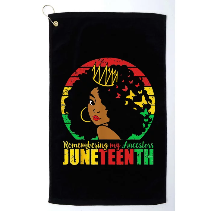 Remembering My Ancestors Juneteenth Black Freedom 1865 Platinum Collection Golf Towel