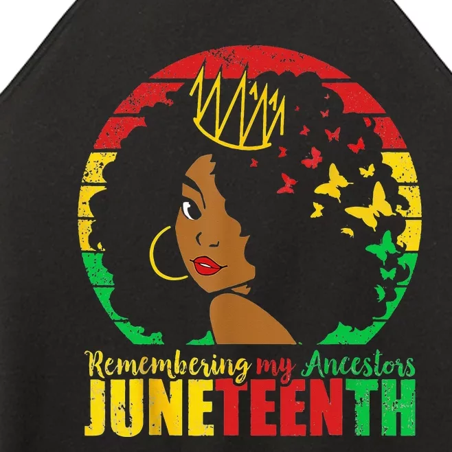 Remembering My Ancestors Juneteenth Black Freedom 1865 Women’s Perfect Tri Rocker Tank