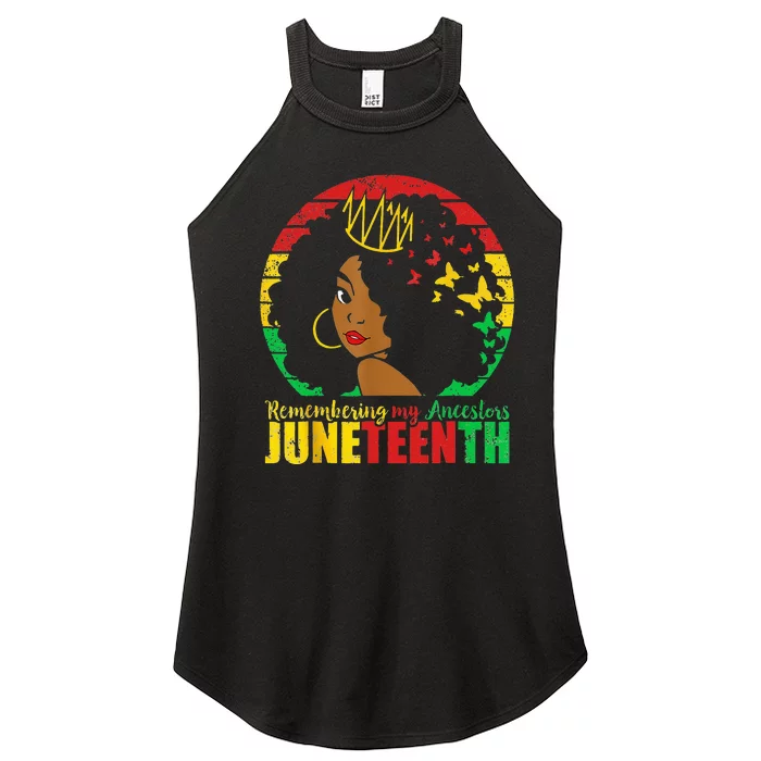 Remembering My Ancestors Juneteenth Black Freedom 1865 Women’s Perfect Tri Rocker Tank