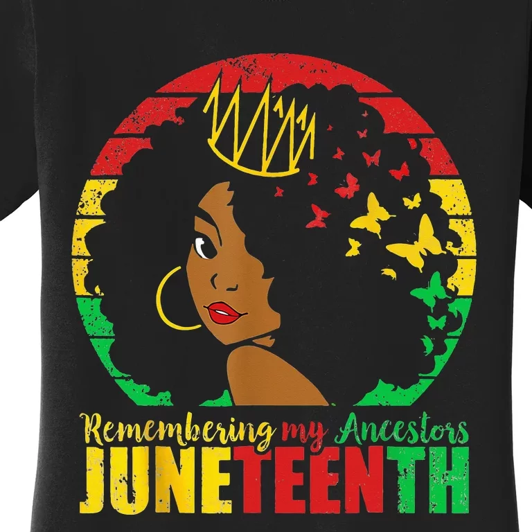 Remembering My Ancestors Juneteenth Black Freedom 1865 Women's T-Shirt