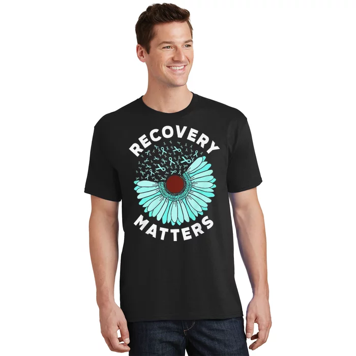 Recovery Matters Alcohol Drug Awareness Addiction Ribbon T-Shirt