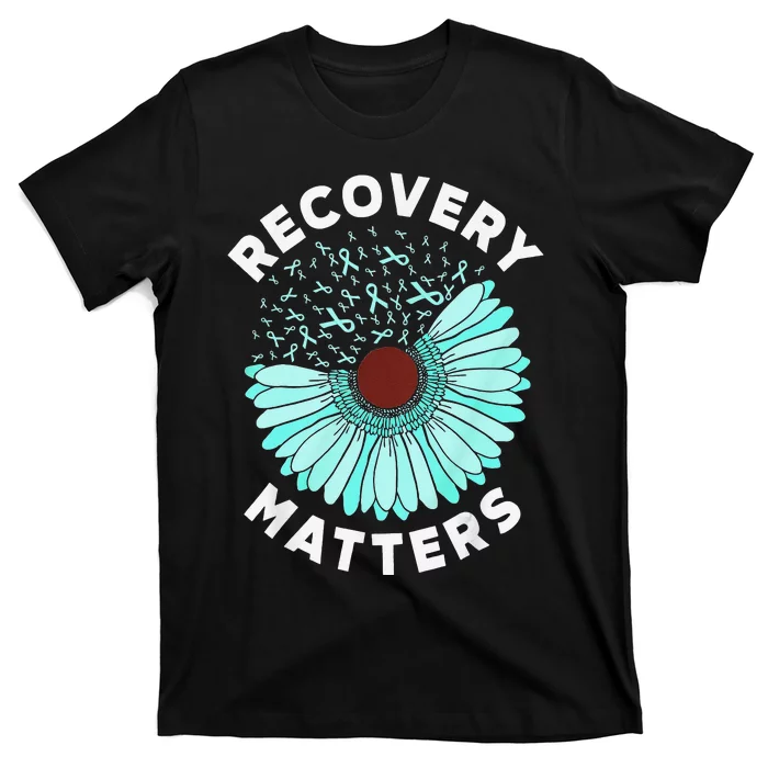 Recovery Matters Alcohol Drug Awareness Addiction Ribbon T-Shirt