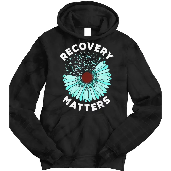 Recovery Matters Alcohol Drug Awareness Addiction Ribbon Tie Dye Hoodie