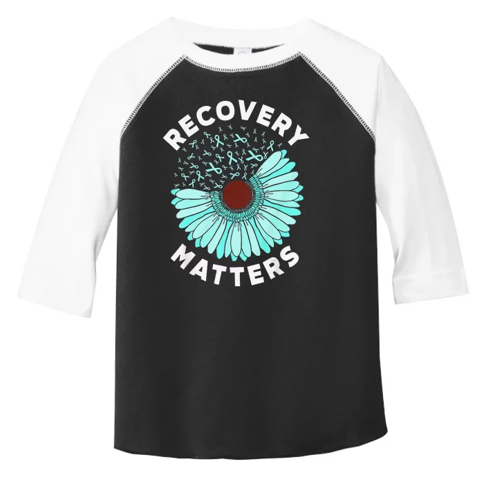 Recovery Matters Alcohol Drug Awareness Addiction Ribbon Toddler Fine Jersey T-Shirt