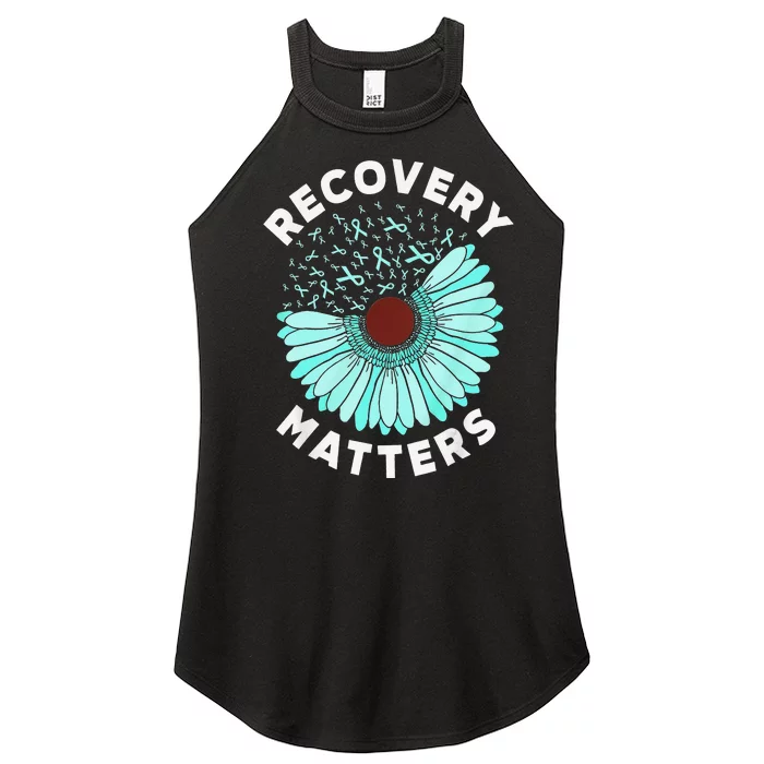 Recovery Matters Alcohol Drug Awareness Addiction Ribbon Women’s Perfect Tri Rocker Tank