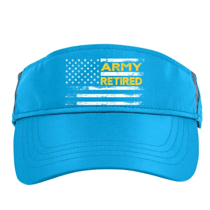 Retired Military Army 4th Of July Adult Drive Performance Visor