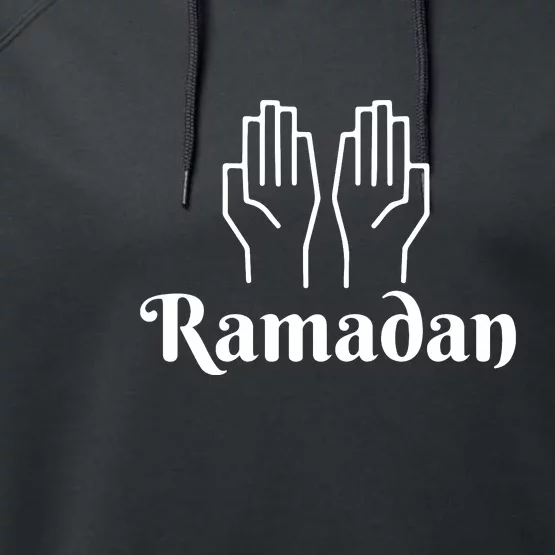 Ramadan Mubarak Arabic Hands Ramadan Gift Performance Fleece Hoodie