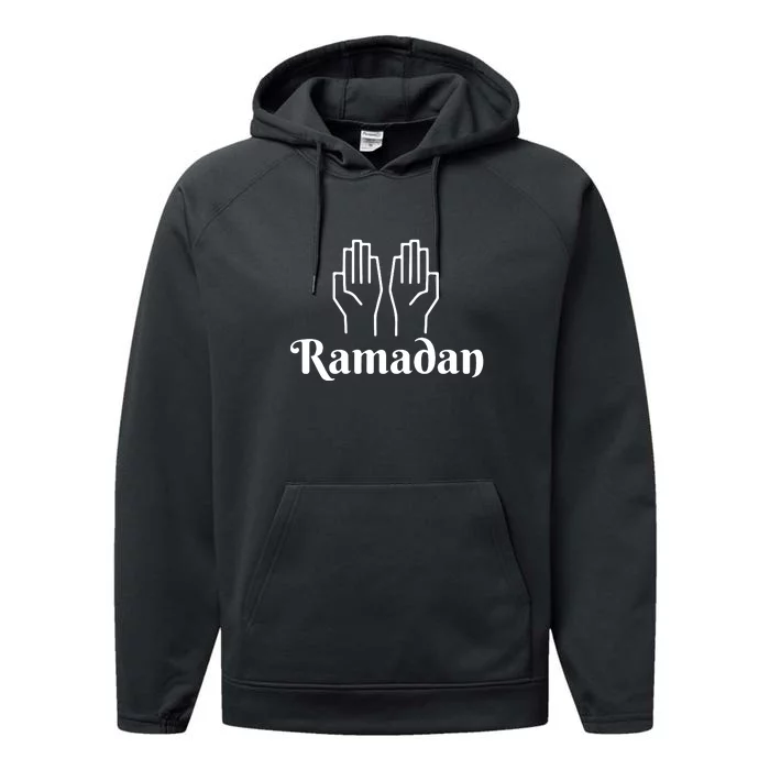 Ramadan Mubarak Arabic Hands Ramadan Gift Performance Fleece Hoodie