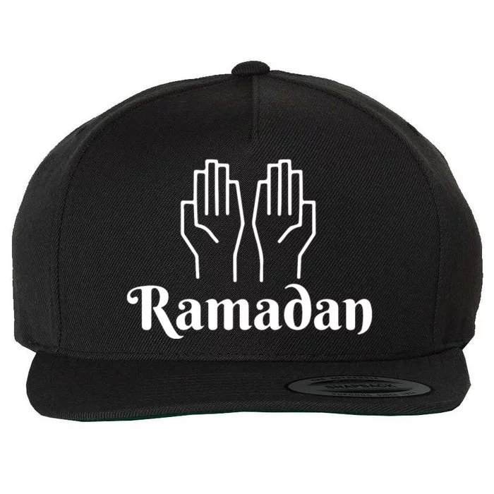 Ramadan Mubarak Arabic Hands Ramadan Gift Wool Snapback Cap