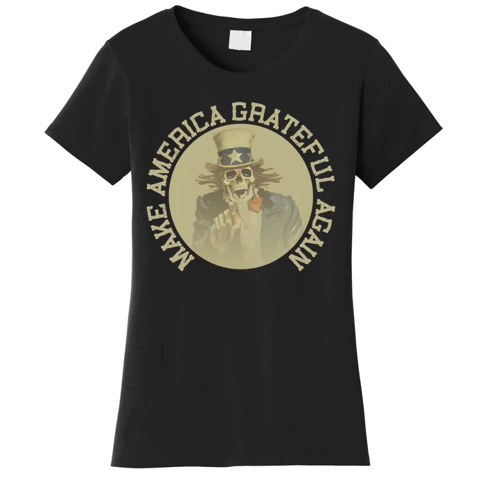 Retro Make America Grateful Again Vintage Uncle Sam Women's T-Shirt