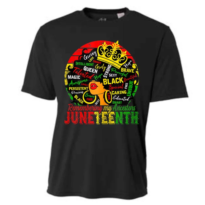 Remembering My Ancestors Juneteenth Celebrate Black Cooling Performance Crew T-Shirt