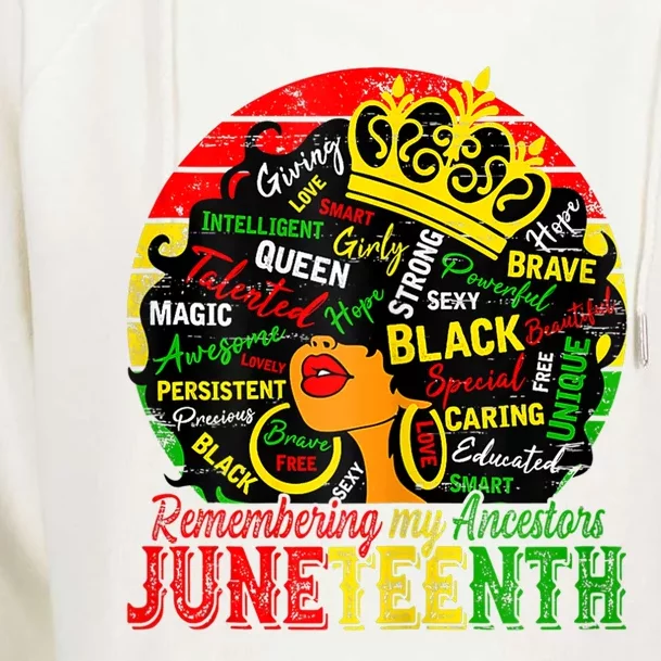 Remembering My Ancestors Juneteenth Celebrate Black Womens Funnel Neck Pullover Hood