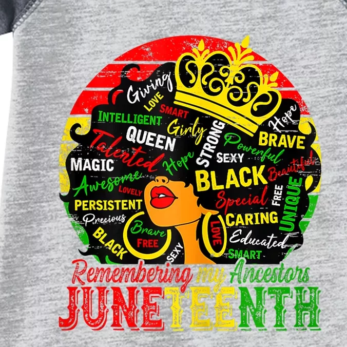 Remembering My Ancestors Juneteenth Celebrate Black Infant Baby Jersey Bodysuit