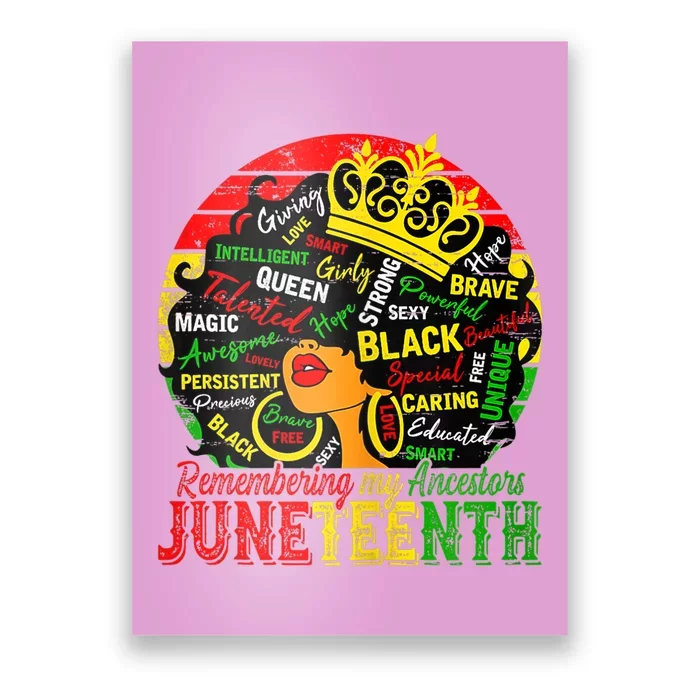 Remembering My Ancestors Juneteenth Celebrate Black Poster