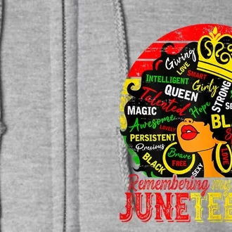 Remembering My Ancestors Juneteenth Celebrate Black Full Zip Hoodie