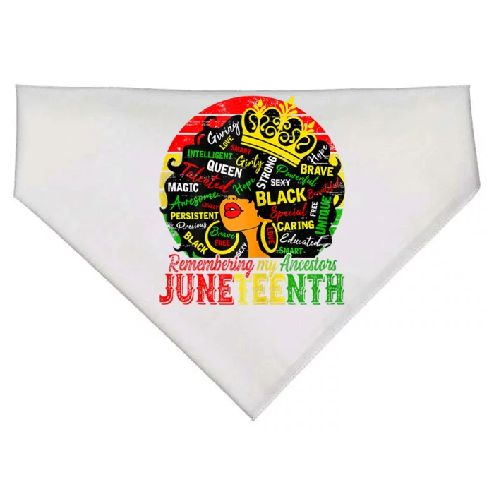 Remembering My Ancestors Juneteenth Celebrate Black USA-Made Doggie Bandana