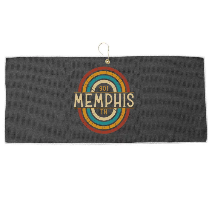 Retro Memphis Area Code 901 Residents State Tennessee Large Microfiber Waffle Golf Towel