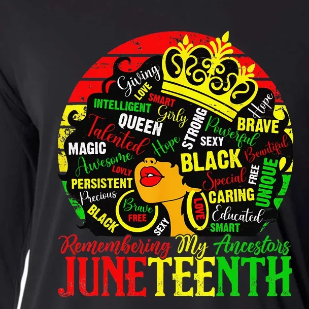 Remembering My Ancestors Juneteenth Celebrate Black Cooling Performance Long Sleeve Crew