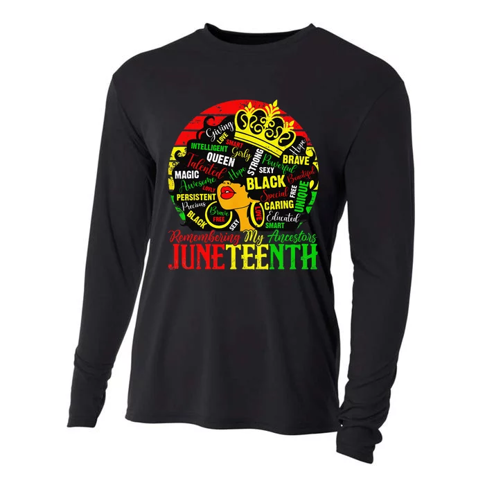 Remembering My Ancestors Juneteenth Celebrate Black Cooling Performance Long Sleeve Crew