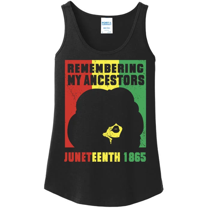 Remembering My Ancestors Juneteenth Black Freedom 1865 Ladies Essential Tank