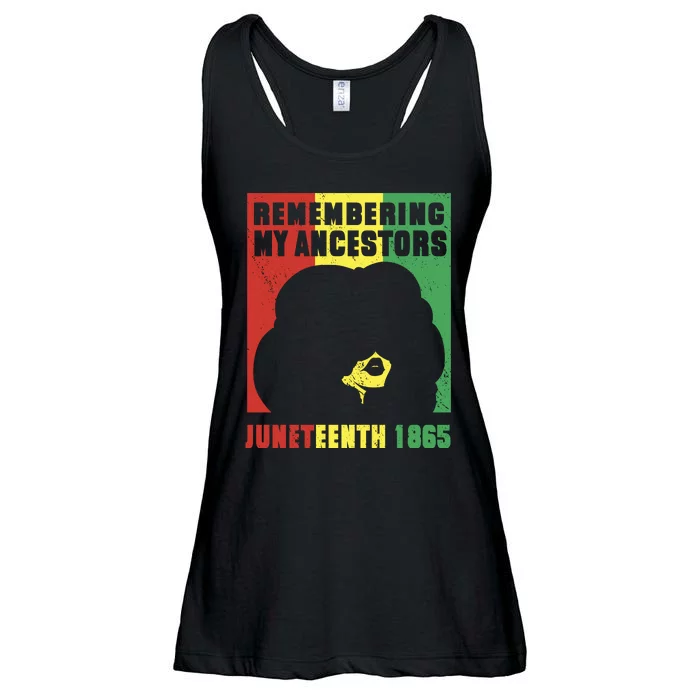 Remembering My Ancestors Juneteenth Black Freedom 1865 Ladies Essential Flowy Tank