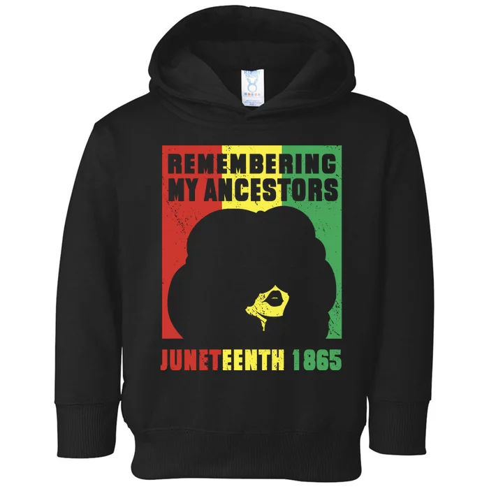 Remembering My Ancestors Juneteenth Black Freedom 1865 Toddler Hoodie