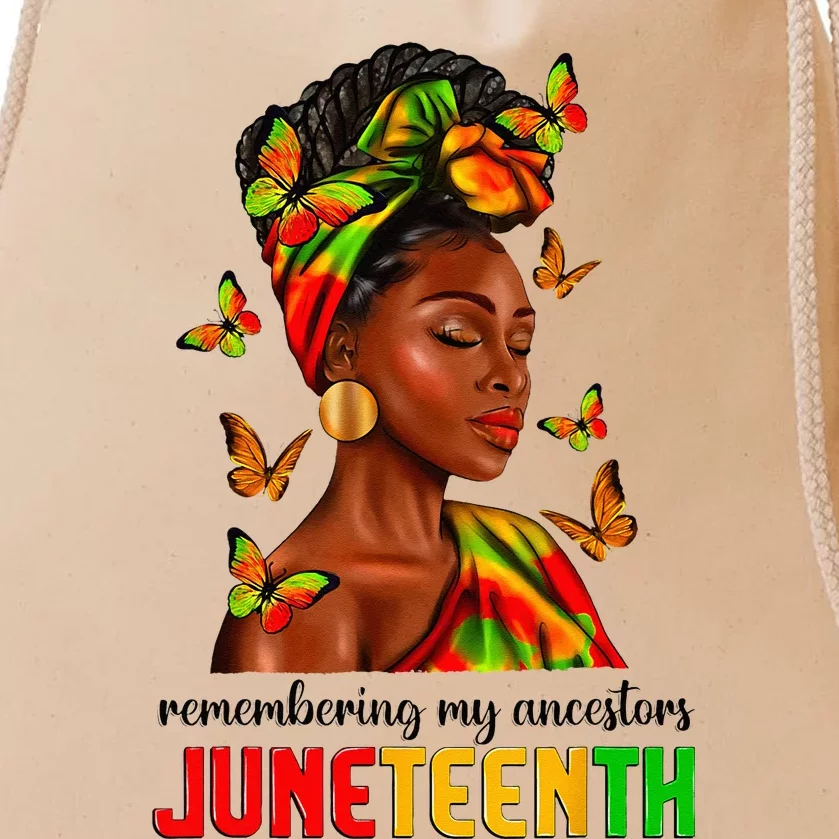 Remembering My Ancestors Juneteenth Celebrate Black Women Drawstring Bag