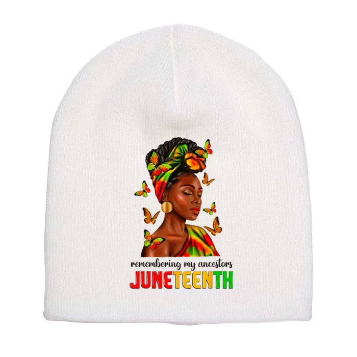 Remembering My Ancestors Juneteenth Celebrate Black Women Short Acrylic Beanie