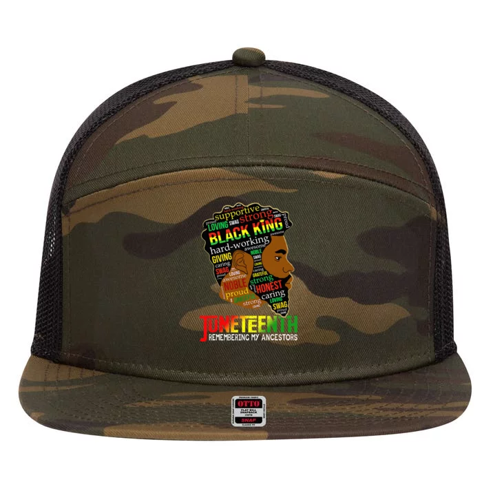 Remembering My Ancestors Juneteenth 7 Panel Mesh Trucker Snapback Hat