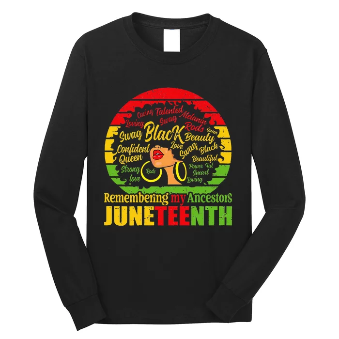 Remembering My Ancestors Juneteenth Long Sleeve Shirt