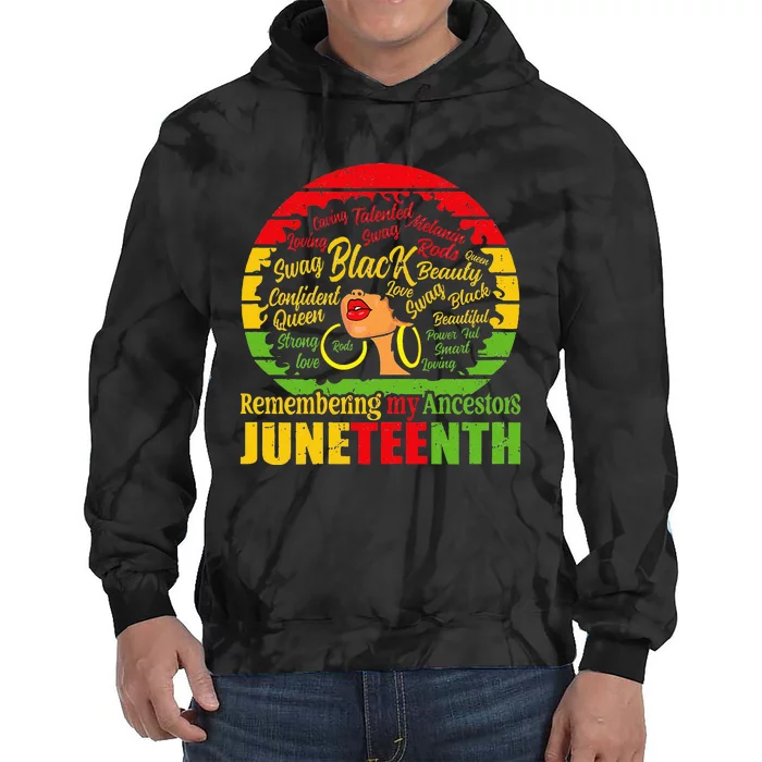 Remembering My Ancestors Juneteenth Tie Dye Hoodie