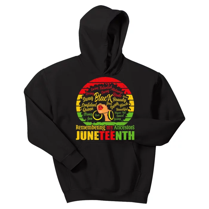 Remembering My Ancestors Juneteenth Kids Hoodie